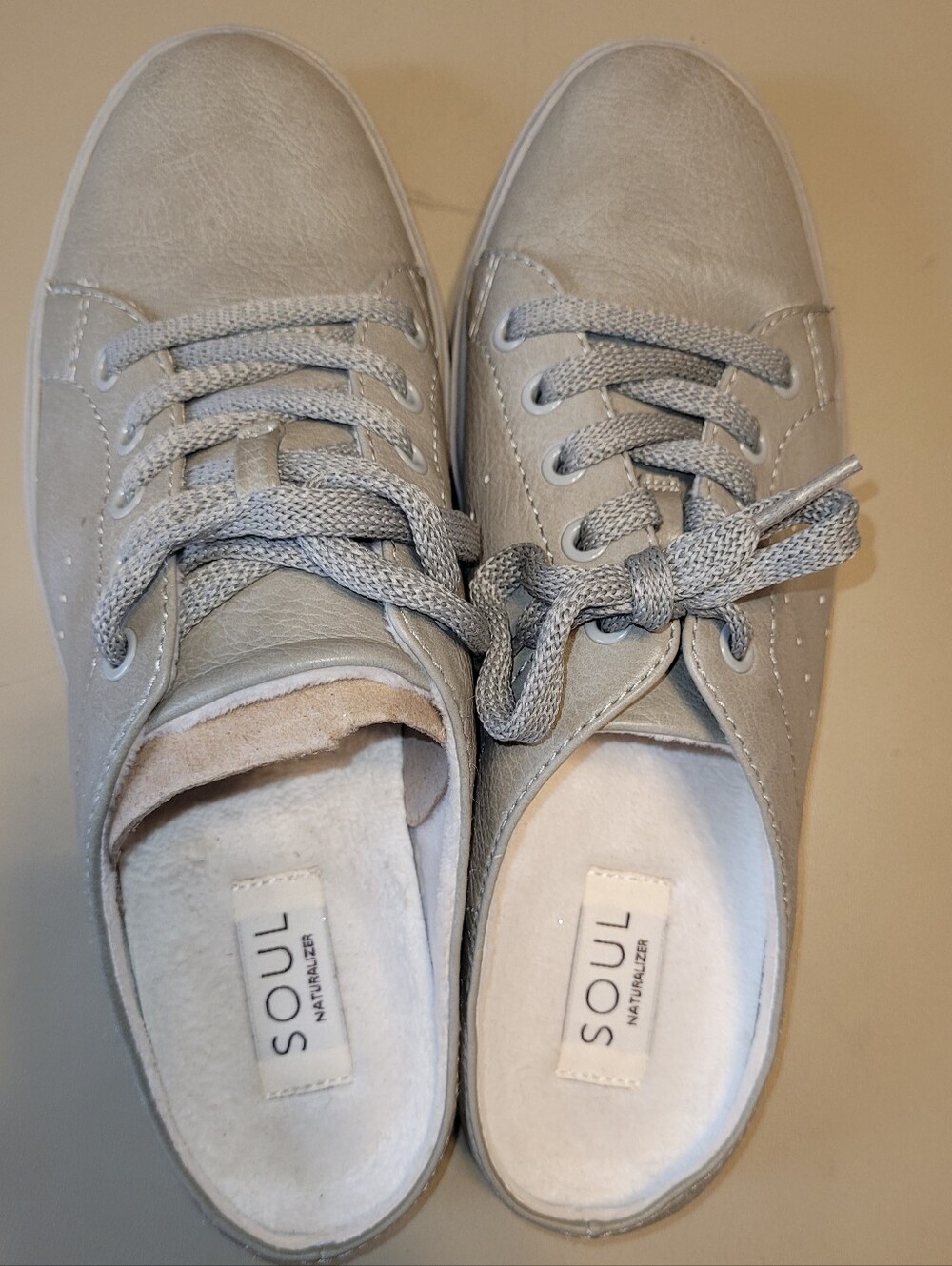 Soul Naturalizer Kemper Fossil Gray Lace-Up Mules. Size 9M - Like New Condition! - Picture 2 of 5